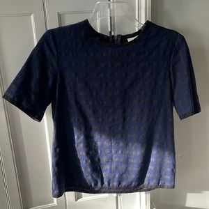 Billy Reid Windowpane print top